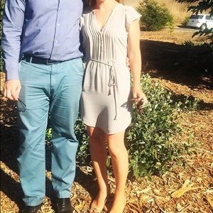 Nude colored chiffon dress from H&M